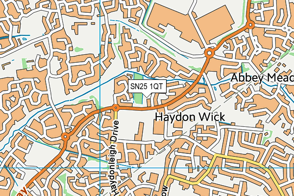 SN25 1QT map - OS VectorMap District (Ordnance Survey) SN25 1QT map - OS VectorMap District (Ordnance Survey)