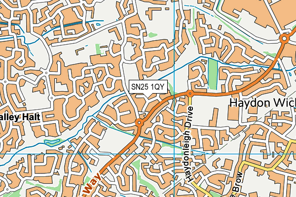 SN25 1QY map - OS VectorMap District (Ordnance Survey) SN25 1QY map - OS VectorMap District (Ordnance Survey)