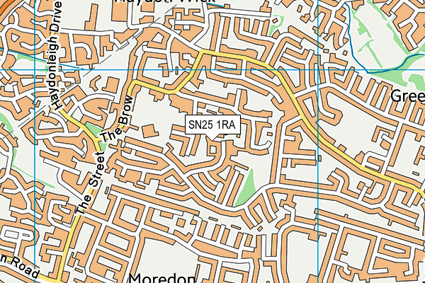 SN25 1RA map - OS VectorMap District (Ordnance Survey) SN25 1RA map - OS VectorMap District (Ordnance Survey)