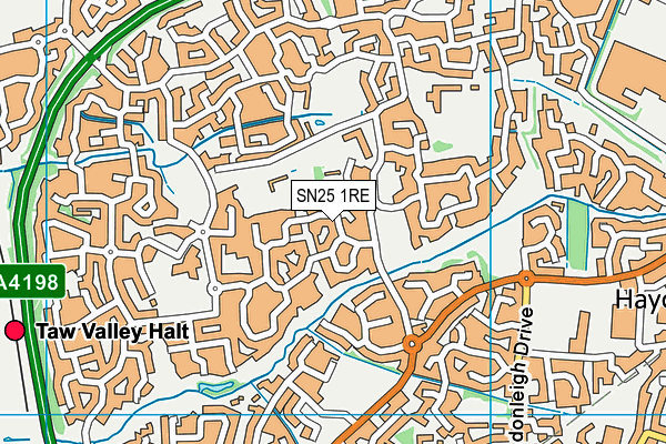 SN25 1RE map - OS VectorMap District (Ordnance Survey) SN25 1RE map - OS VectorMap District (Ordnance Survey)