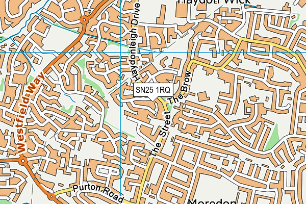 SN25 1RQ map - OS VectorMap District (Ordnance Survey) SN25 1RQ map - OS VectorMap District (Ordnance Survey)