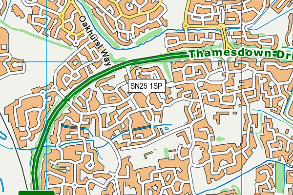 SN25 1SP map - OS VectorMap District (Ordnance Survey) SN25 1SP map - OS VectorMap District (Ordnance Survey)