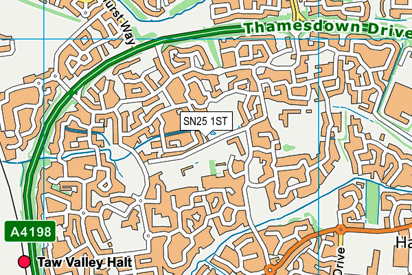 SN25 1ST map - OS VectorMap District (Ordnance Survey) SN25 1ST map - OS VectorMap District (Ordnance Survey)