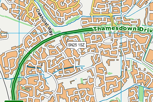 SN25 1SZ map - OS VectorMap District (Ordnance Survey) SN25 1SZ map - OS VectorMap District (Ordnance Survey)