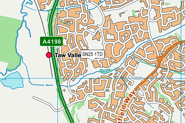 SN25 1TD map - OS VectorMap District (Ordnance Survey) SN25 1TD map - OS VectorMap District (Ordnance Survey)
