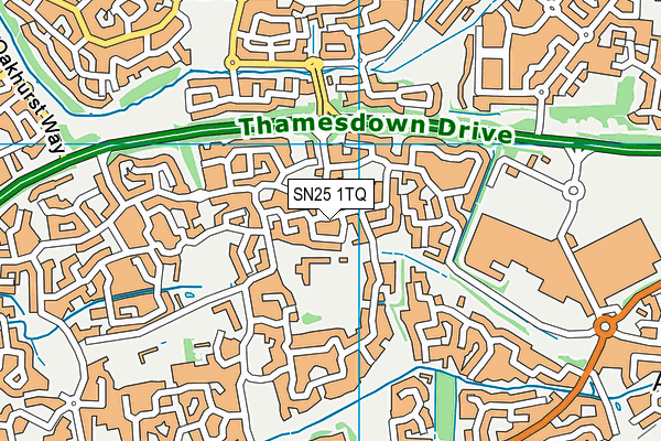 SN25 1TQ map - OS VectorMap District (Ordnance Survey) SN25 1TQ map - OS VectorMap District (Ordnance Survey)