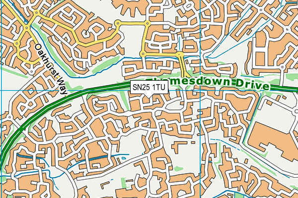 SN25 1TU map - OS VectorMap District (Ordnance Survey) SN25 1TU map - OS VectorMap District (Ordnance Survey)