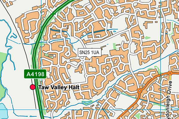 SN25 1UA map - OS VectorMap District (Ordnance Survey) SN25 1UA map - OS VectorMap District (Ordnance Survey)