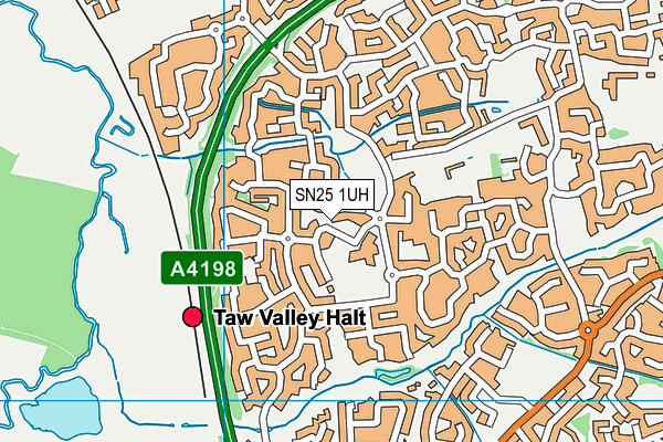 SN25 1UH map - OS VectorMap District (Ordnance Survey)