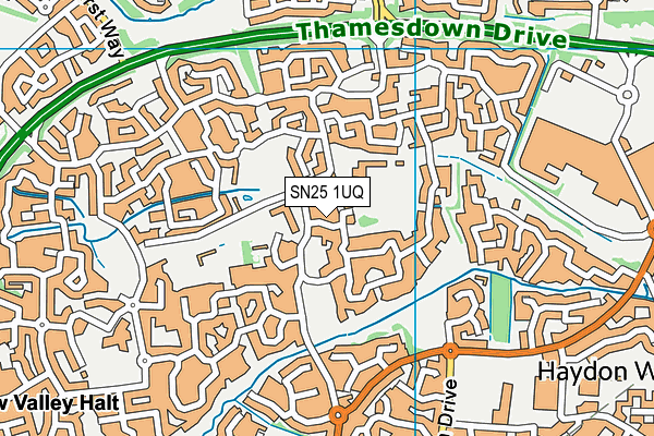 SN25 1UQ map - OS VectorMap District (Ordnance Survey) SN25 1UQ map - OS VectorMap District (Ordnance Survey)