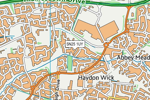 SN25 1UY map - OS VectorMap District (Ordnance Survey)