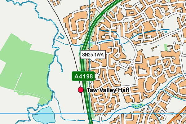 SN25 1WA map - OS VectorMap District (Ordnance Survey) SN25 1WA map - OS VectorMap District (Ordnance Survey)