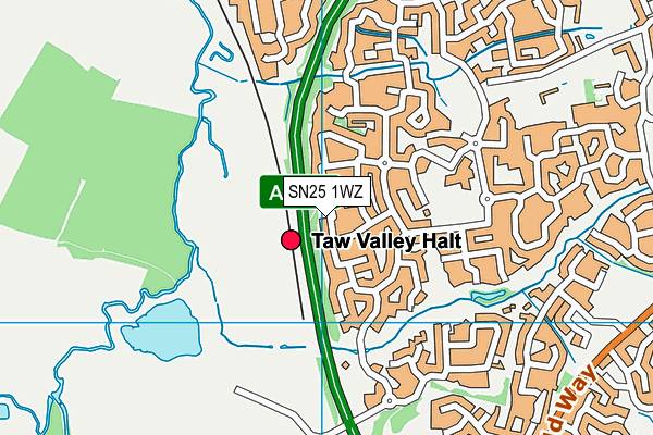 SN25 1WZ map - OS VectorMap District (Ordnance Survey) SN25 1WZ map - OS VectorMap District (Ordnance Survey)