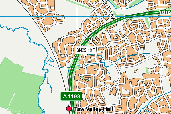 SN25 1XF map - OS VectorMap District (Ordnance Survey)