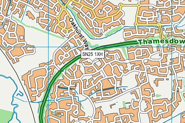 SN25 1XH map - OS VectorMap District (Ordnance Survey) SN25 1XH map - OS VectorMap District (Ordnance Survey)