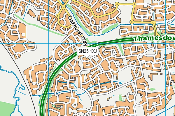 SN25 1XJ map - OS VectorMap District (Ordnance Survey) SN25 1XJ map - OS VectorMap District (Ordnance Survey)