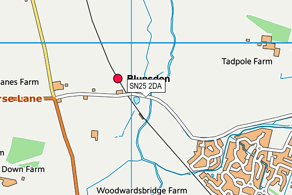 SN25 2DA map - OS VectorMap District (Ordnance Survey) SN25 2DA map - OS VectorMap District (Ordnance Survey)