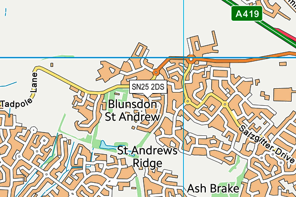SN25 2DS map - OS VectorMap District (Ordnance Survey) SN25 2DS map - OS VectorMap District (Ordnance Survey)