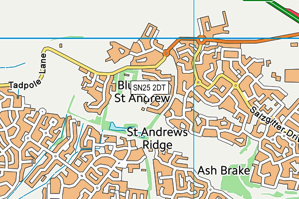 SN25 2DT map - OS VectorMap District (Ordnance Survey) SN25 2DT map - OS VectorMap District (Ordnance Survey)