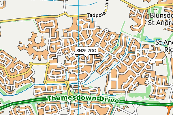 SN25 2GQ map - OS VectorMap District (Ordnance Survey) SN25 2GQ map - OS VectorMap District (Ordnance Survey)