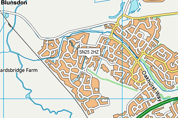 SN25 2HZ map - OS VectorMap District (Ordnance Survey) SN25 2HZ map - OS VectorMap District (Ordnance Survey)