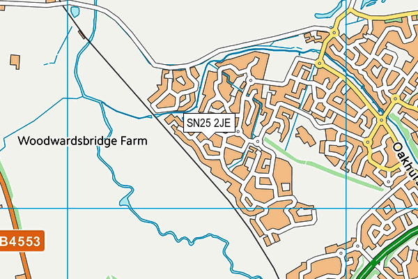 SN25 2JE map - OS VectorMap District (Ordnance Survey) SN25 2JE map - OS VectorMap District (Ordnance Survey)