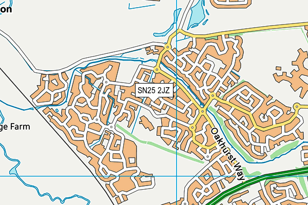 SN25 2JZ map - OS VectorMap District (Ordnance Survey) SN25 2JZ map - OS VectorMap District (Ordnance Survey)