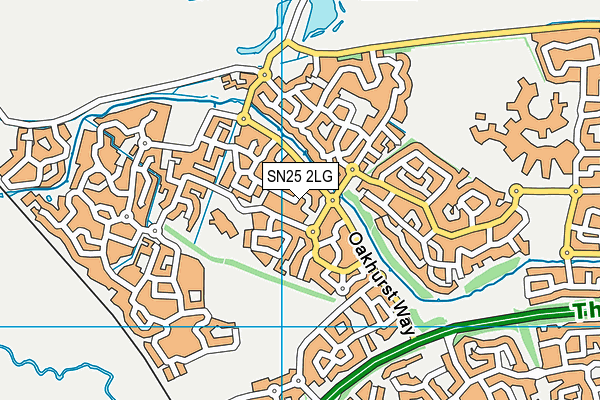 SN25 2LG map - OS VectorMap District (Ordnance Survey) SN25 2LG map - OS VectorMap District (Ordnance Survey)