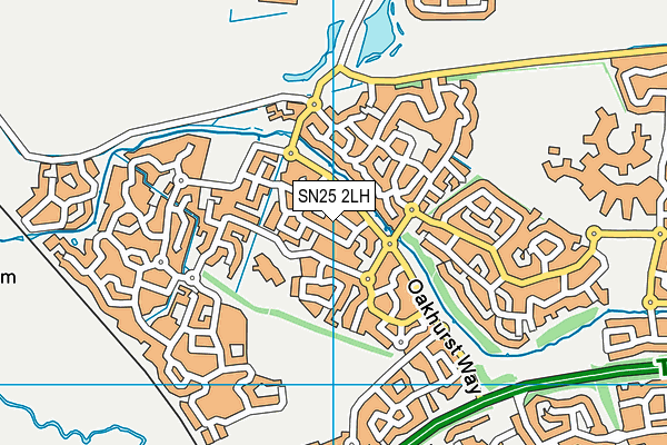SN25 2LH map - OS VectorMap District (Ordnance Survey) SN25 2LH map - OS VectorMap District (Ordnance Survey)