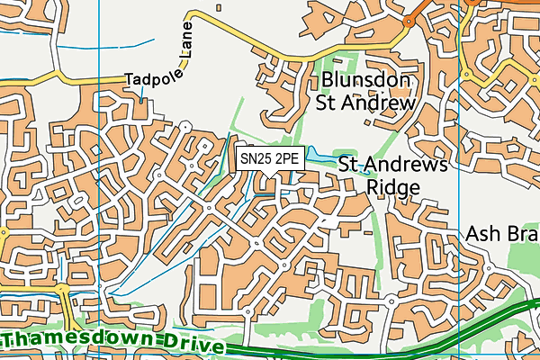 SN25 2PE map - OS VectorMap District (Ordnance Survey) SN25 2PE map - OS VectorMap District (Ordnance Survey)