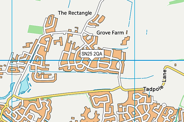 SN25 2QA map - OS VectorMap District (Ordnance Survey) SN25 2QA map - OS VectorMap District (Ordnance Survey)