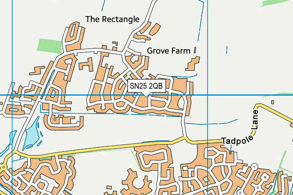 SN25 2QB map - OS VectorMap District (Ordnance Survey) SN25 2QB map - OS VectorMap District (Ordnance Survey)