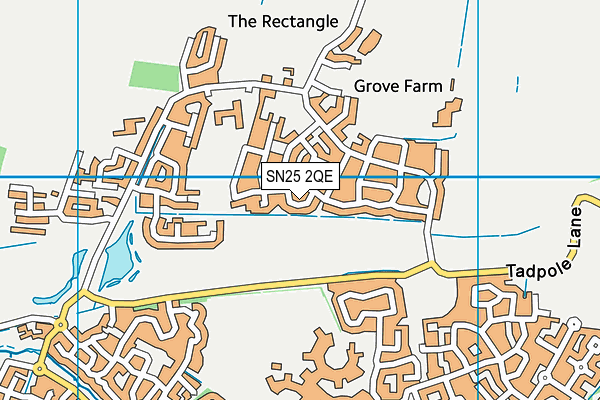 SN25 2QE map - OS VectorMap District (Ordnance Survey) SN25 2QE map - OS VectorMap District (Ordnance Survey)