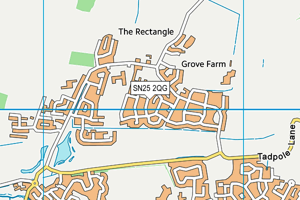 SN25 2QG map - OS VectorMap District (Ordnance Survey) SN25 2QG map - OS VectorMap District (Ordnance Survey)