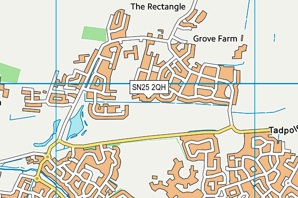 SN25 2QH map - OS VectorMap District (Ordnance Survey) SN25 2QH map - OS VectorMap District (Ordnance Survey)
