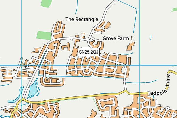 SN25 2QJ map - OS VectorMap District (Ordnance Survey) SN25 2QJ map - OS VectorMap District (Ordnance Survey)