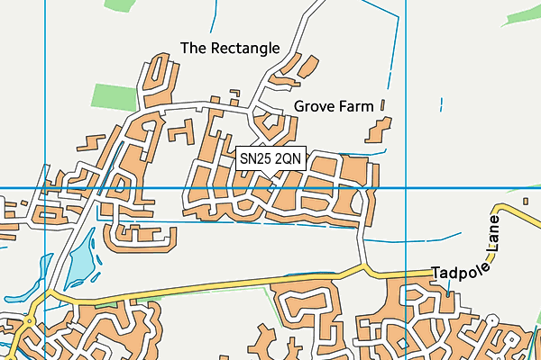 SN25 2QN map - OS VectorMap District (Ordnance Survey) SN25 2QN map - OS VectorMap District (Ordnance Survey)