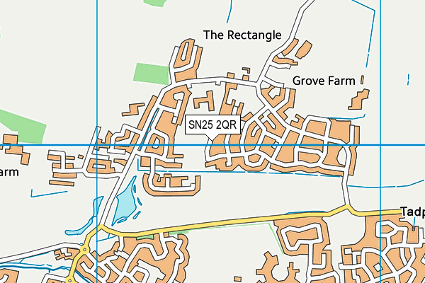 SN25 2QR map - OS VectorMap District (Ordnance Survey) SN25 2QR map - OS VectorMap District (Ordnance Survey)