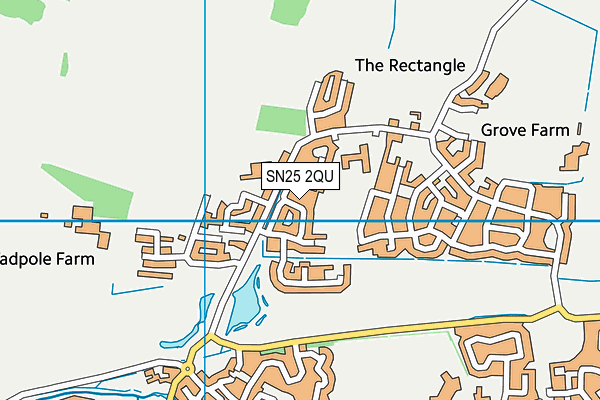 SN25 2QU map - OS VectorMap District (Ordnance Survey) SN25 2QU map - OS VectorMap District (Ordnance Survey)