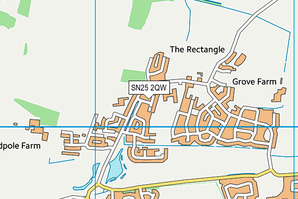 SN25 2QW map - OS VectorMap District (Ordnance Survey) SN25 2QW map - OS VectorMap District (Ordnance Survey)