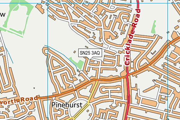 SN25 3AQ map - OS VectorMap District (Ordnance Survey)