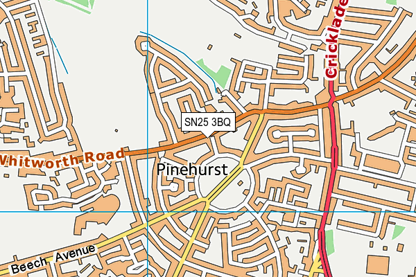 SN25 3BQ map - OS VectorMap District (Ordnance Survey) SN25 3BQ map - OS VectorMap District (Ordnance Survey)