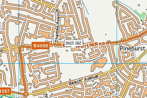 SN25 3BZ map - OS VectorMap District (Ordnance Survey) SN25 3BZ map - OS VectorMap District (Ordnance Survey)