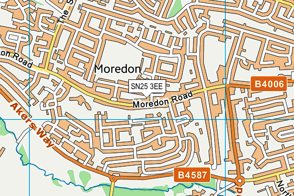 SN25 3EE map - OS VectorMap District (Ordnance Survey) SN25 3EE map - OS VectorMap District (Ordnance Survey)