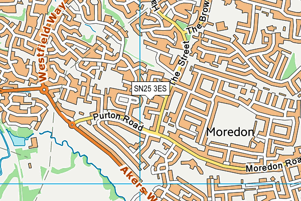SN25 3ES map - OS VectorMap District (Ordnance Survey) SN25 3ES map - OS VectorMap District (Ordnance Survey)