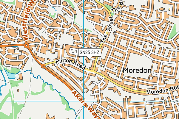 SN25 3HZ map - OS VectorMap District (Ordnance Survey)