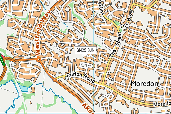SN25 3JN map - OS VectorMap District (Ordnance Survey) SN25 3JN map - OS VectorMap District (Ordnance Survey)