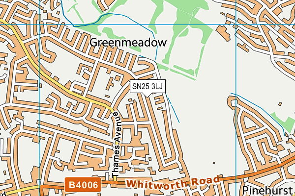 SN25 3LJ map - OS VectorMap District (Ordnance Survey) SN25 3LJ map - OS VectorMap District (Ordnance Survey)