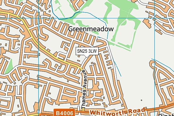 SN25 3LW map - OS VectorMap District (Ordnance Survey) SN25 3LW map - OS VectorMap District (Ordnance Survey)