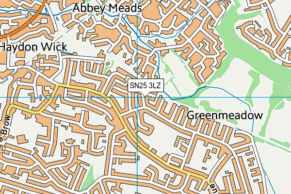 SN25 3LZ map - OS VectorMap District (Ordnance Survey) SN25 3LZ map - OS VectorMap District (Ordnance Survey)